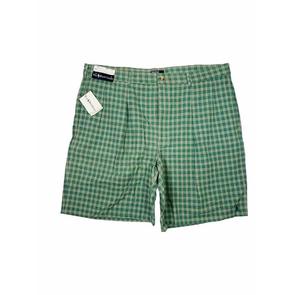 90s PolobyRalphLaurenラルフ　リネン　Tyler short 古着 Polo Ralph Lauren 「TYLER SHORT」 タック チノ ショーツ